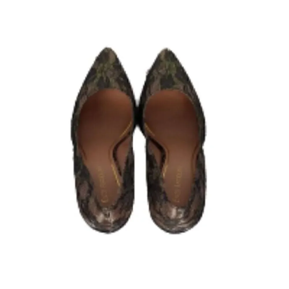 ENZO Angiolini Black Lace Pointed Toe Heels